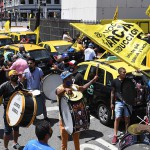 Taxistas protestan en distintos puntos contra las “aplicaciones de transporte ilegal”