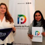 La activista mexicana Olimpia Coral Melo, en la Defensoría del Pueblo porteña
